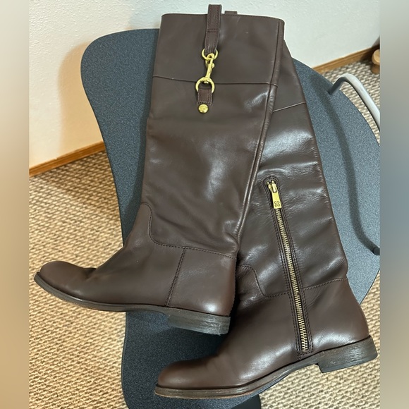 Coach Shoes - Coach ‘Marta’ Knee High Riding Boots in Chocolate Brown Leather Soft Women’s